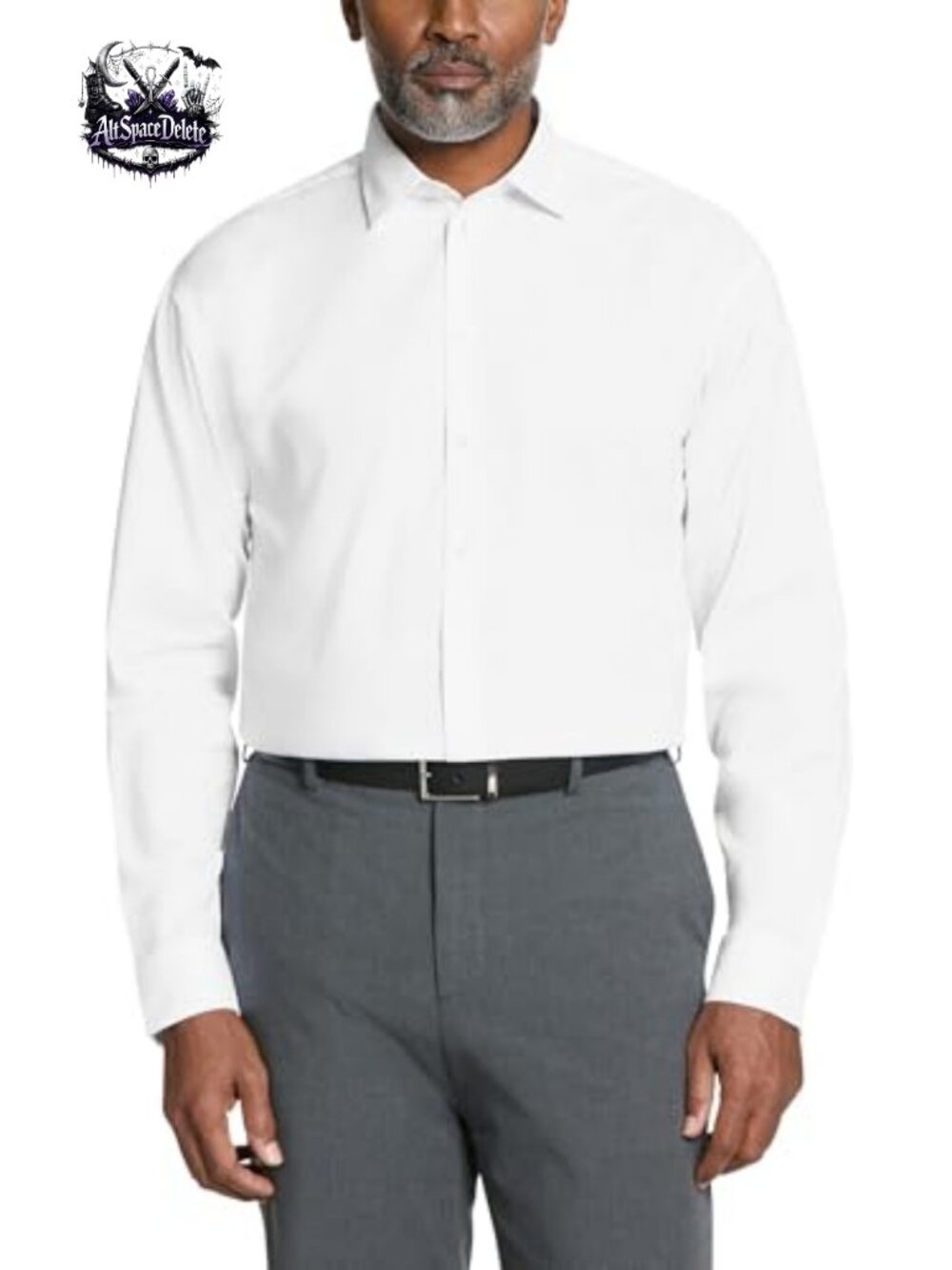 Men's Regular Fit Solid Dress Shirt Spread Collar Long Sleeve Button Up